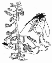 coloriage bourriquet et son triste sapin de noel